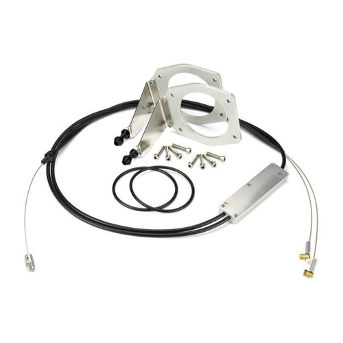 Lokar Performance Products Universal Throttle Cable System XTC-1000HDP1U For Clear Holley Sniper Dual Plenum 92 Mm Intake W/Black Aluminum Fittings