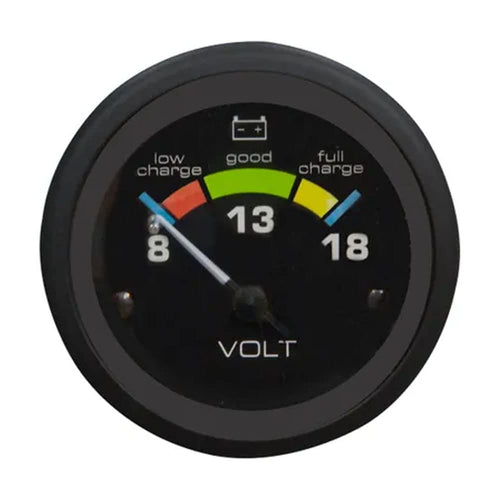 12 VDC Sierra International 68409P Scratch Resistant Domed Glass Lens Eclipse Battery Condition Indicator, 2"