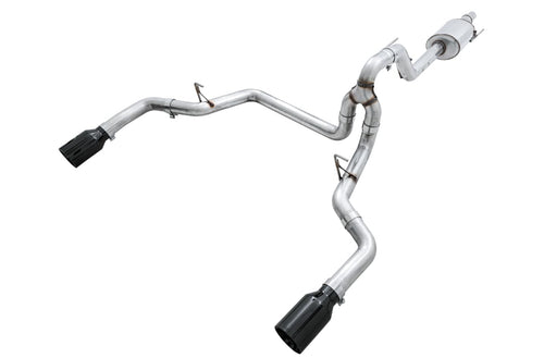 0FG AWE Dual Exit Exhaust for '15-'20 F-150-5" Diamond Black Tips