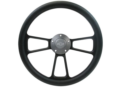 Brothers STRF8BB170-73 Custom Steering Wheels - Black/Black - Bowtie Trucks