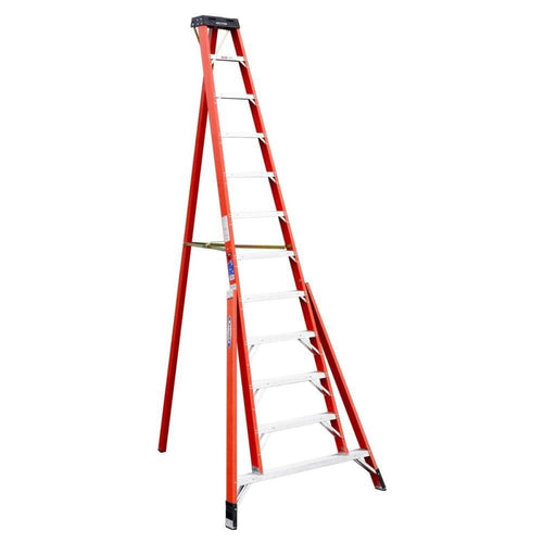 12-Foot Werner FTP6212 Fiberglass Tripod Ladder, 300-Pound Duty Rating