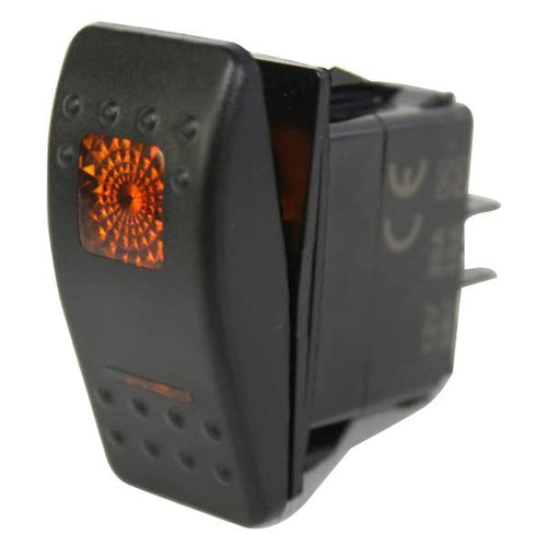 Rocker Switch Bulldog Winch 20259- On/Off 5 Pin Amber