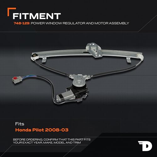 Dorman Front Driver Side 748-129 Power Window Regulator and Motor Assembly Compatible with Select Honda Models