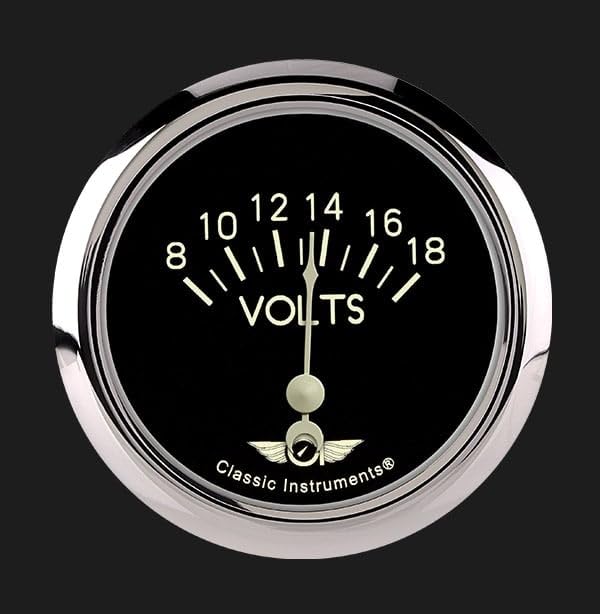 Classic Instruments Classic Series CL230SRC 2 5/8" Volt Gauge Short Sweep