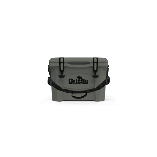 15 Cooler Grizzly | 15 qt Ice Chest Durable Rotomolded Insulated | Made in USA | Warranty for Life | for Beach Boat Camping Fishing Hunting | G15 | Lunar Green