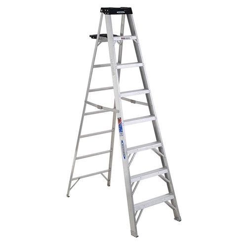378 Werner Ladder Type Ia Aluminum Stepladder, 8', 6" x 96" x 26.5"