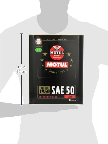 Classic Motul 104510 SAE 50 Mineral Engine Oil 2-liter