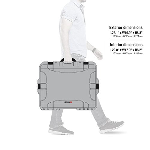 Waterproof Nanuk 945 Hard Case with Foam Insert - Silver
