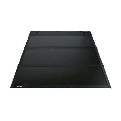 TrailFX Tonneau Cover Fits 2015-2022 Premium Flush Tri-Fold Hard Lockable Black Aluminum Carpeted Under Panels Fits 2015-2022 Chevy Colorado TrailFX TFX1701