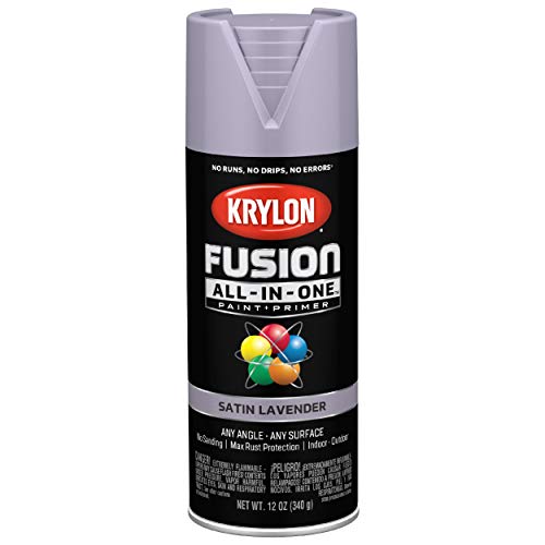 Krylon All-In-One Fusion Adhesive Spray Paint for Indoor/Outdoor Use, 12 oz, Lavender