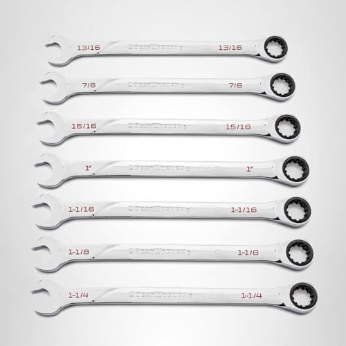 7 Pc. GEARWRENCH 120XP Universal Spline XL Ratcheting Combination Wrench Set, SAE - 86452