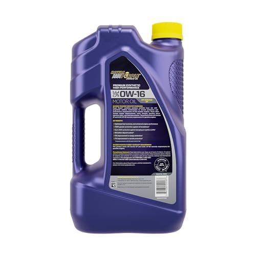 High Performance Royal Purple 51016 Synthetic SAE 0W-16 Motor Oil - 5 Quart