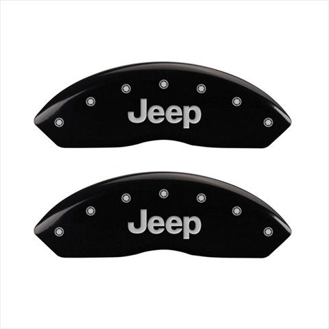 MGP 42014SJEPBK Black Caliper Covers JEEP - Engraved Front & Rear44; Set of 4