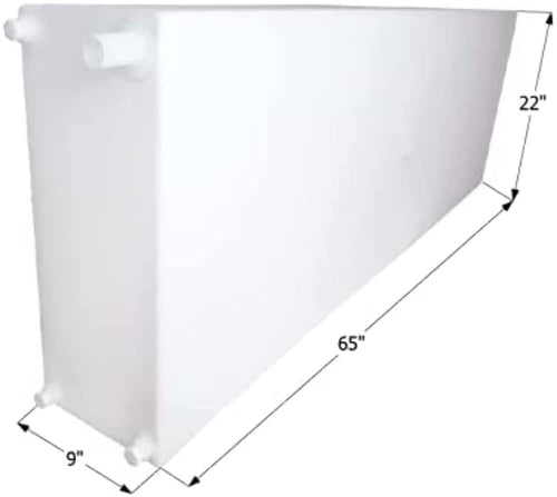 Fresh Water Tank ICON 12722, WT2458, 65x22x9, 51 Gal., w/ 1/2" Fittings