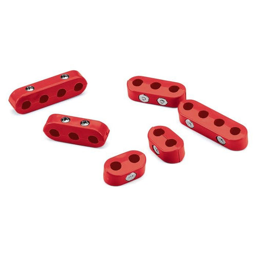 Universal Smoothie Wire Separator KIT for 10.5mm Plug Wires, 2 Each 2-Place, 3-Place, and 4-Place SEPARATORS, RED