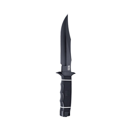 SOG Fixed Blade Knife Tech Bowie for Warfighters & Outdoor Enthusiasts | AUS-8 Steel Blade & Kraton Rubber Handle