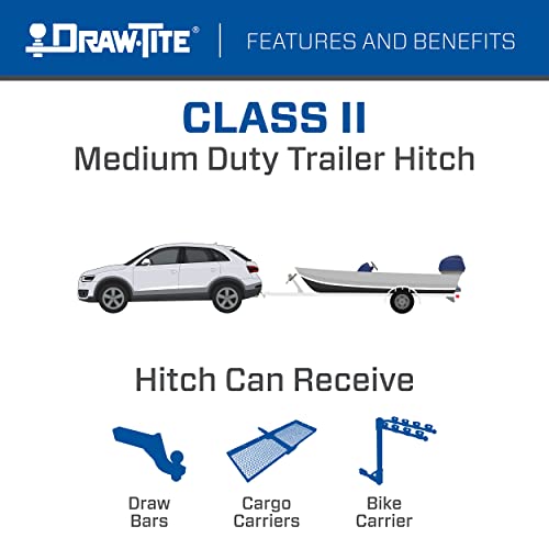 Class II Draw-Tite Frame Hitch with 1-1/4" Square Receiver Tube Opening