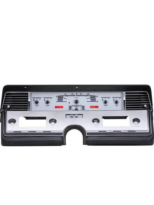 VHX-66L-S-R Dakota Digital Compatible with 1966-69 Lincoln Continental VHX Analog Gauge System Silver Alloy Red Backlighting