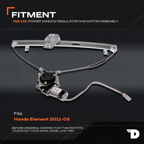 Dorman Front Passenger Side 748-132 Power Window Regulator And Motor Assembly Compatible with Select Honda Models