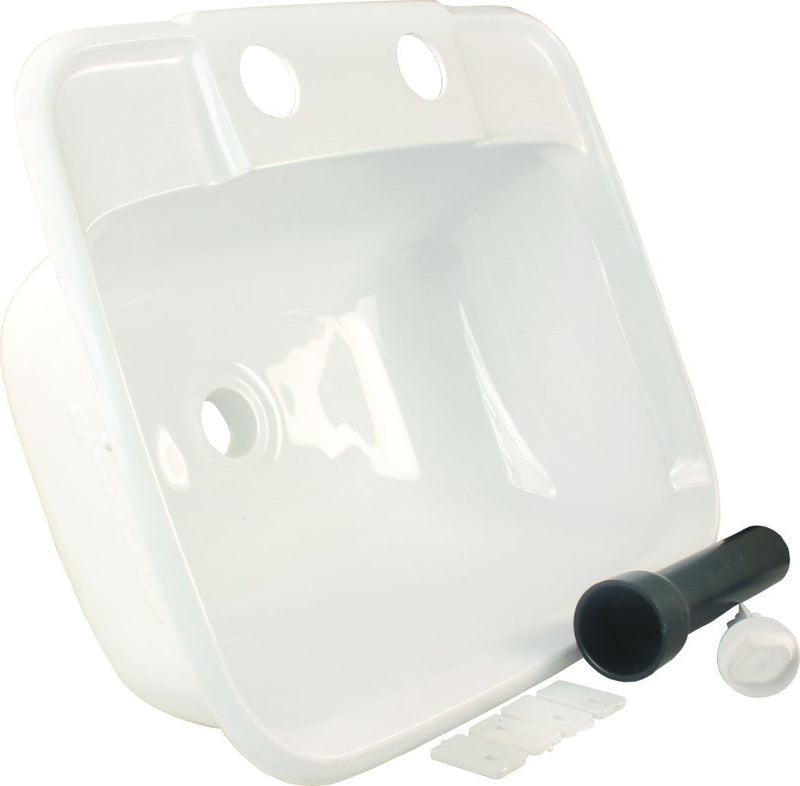 Molded Lavatory Sink JR Products 95351 - White