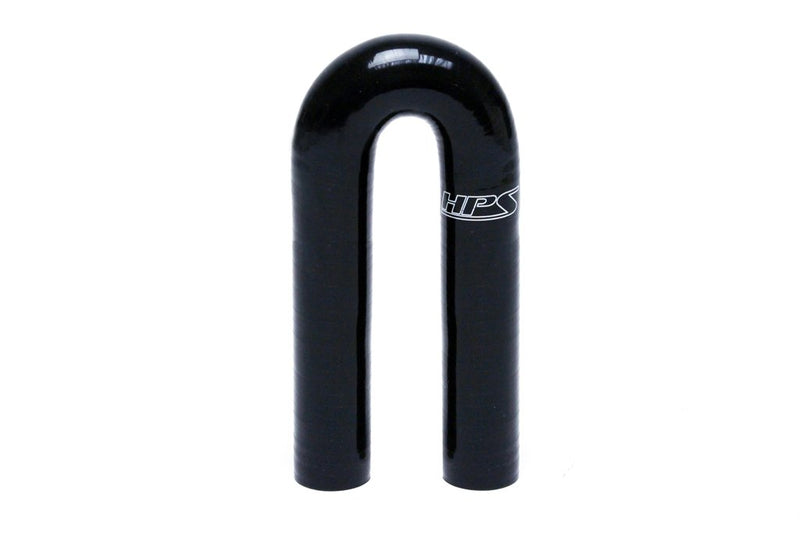 180 Degree HPS Silicone Elbow Coupler Hose HTSEC180-075-BLK, Black