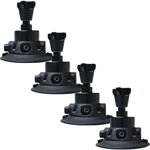 SEASUCKER Suction Cup Mount Floor Jack Mount, 4-Piece, Aluminum, Black Anodized, Hi-Lift Jacks, Kit