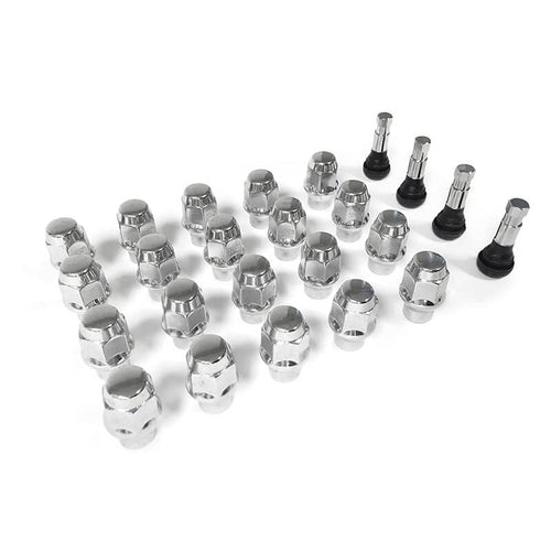 Installation Kit Legendary Wheels - Set of (20) 1/2"-20 Lug Nuts - 3/4" Hex Head & (4) Valve Stems
