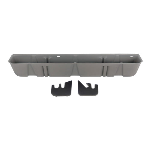 Under Seat Storage DUHA 20107 fits 2015-2025 Ford F150 SuperCab & 2017-2025 Ford F250 F350 F450 F550 SuperCab | Light Gray Heavy-Duty Back Seat Organizer | Includes Dividers