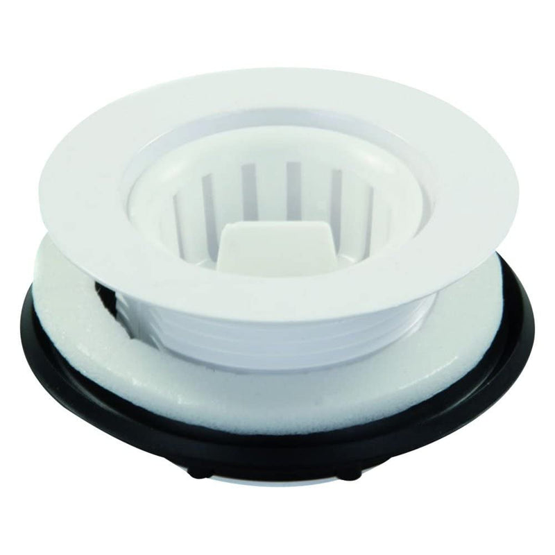 Strainer JR Products with Threaded Basket - White