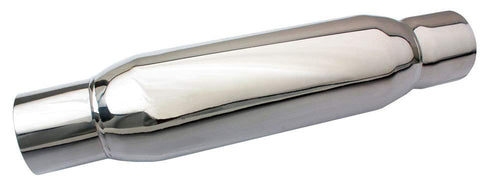 Spiral Flow Muffler Moroso 94055, 3", Polished Stainless Steel