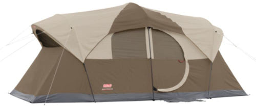 WeatherMaster Coleman 10-Person Tent with Rainfly & Room Divider, Spacious Weatherproof Family Tent with Carry Bag