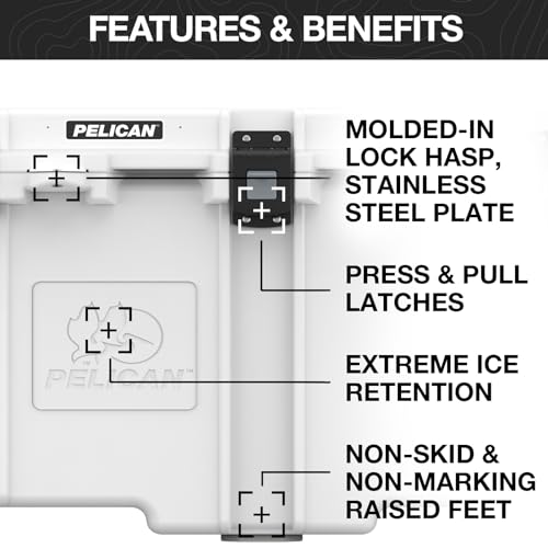 70 Quart Pelican Elite Cooler (Dark Grey/Green)