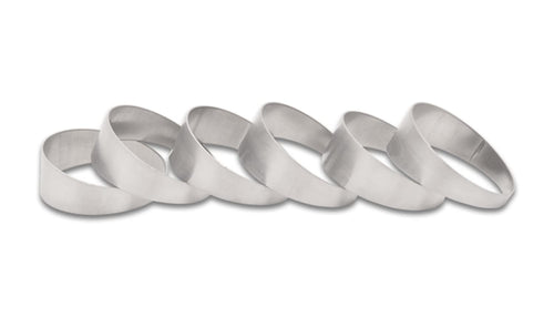 Power Vibrant 13635 Pie Cuts, 304 Stainless Steel, Natural, 3.50 in. Outside Diameter, 3.00 in. Centerline Radius, 15 degree per cut, Set of 6