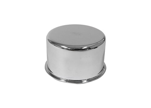 Chrome Oil Cap Cover Scott Drake Featuring Official FoMoCo Logo (Open Emissions), Compatible with 1964-1966 Ford Mustang, Model B6AZ-6766-B