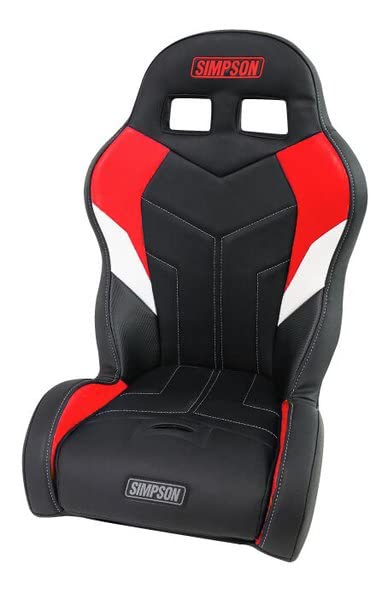 110-306 Simpson Racing Aggressor UTV Seat - Matte Black/Red/White - Each 170