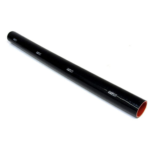 Black HPS (HTST-3F-100-BLK) 1" x 3' Long Straight Silicone Hose Coupler Tube