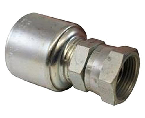 MegaCrimp Gates 8G-6FP Couplings, Female Pipe, NPTF Without 30 Cone Seat, Zinc Plated Carbon Steel, 2.46", 1/2" ID