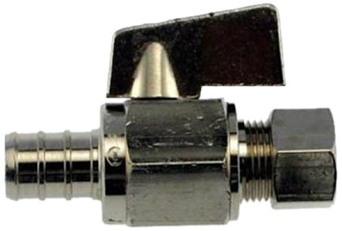1/4 Turn BestPEX Chrome Metal Stop Valve, 0.5" Size 51247