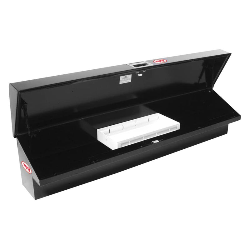 RKI 61 in. Slant Top Steel Single Lid Side Tool Box Black RKI