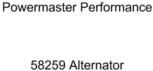 Alternator Powermaster 58259 Black (6G 200A 6 Groove Pulley Large Frame Trans Mating LI-SIG-AS Regular)