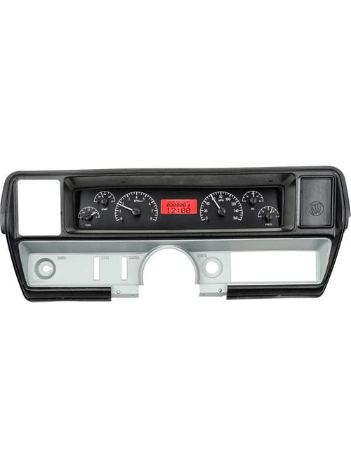 VHX-68B-SKY-K-R Dakota Digital VHX Analog Gauge System Compatible with 68 69 Skylark Black Alloy Red Backlighting