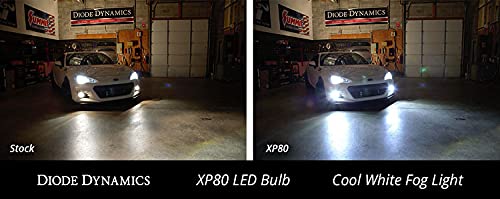 XP80 LED Fog Light Bulbs Diode Dynamics compatible with 5202/PSX24W bulb size (pair)