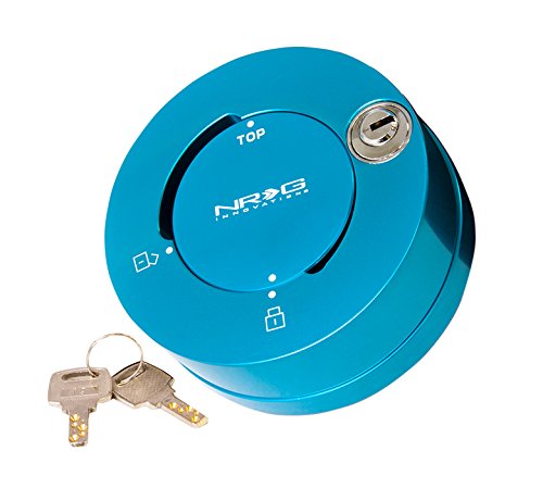 6-Holes Patterns Style NRG Innovations Steering Wheel Quick Release Short Hub Adapter, Quick Lock w/Keys, New Blue, NRG-SRK-101NB