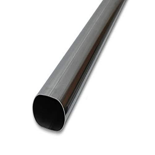 Power Vibrant Performance 13182 Tubing, Straight, 304 Stainless Steel, Natural, 16 gauge, Nominal 3.00 in. Oval, 5 ft. Overall Length.