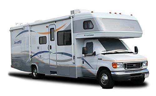 Windshield Cover Class C RV See Through with Roll Down Panels (Chevys 2001 - 2008 with Special Mirror Cut Outs)