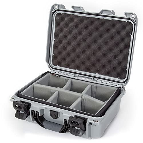 Waterproof Nanuk 915 Hard Case with Padded Dividers - Silver