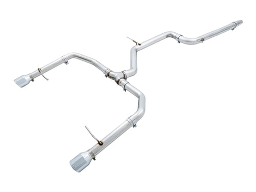 AWE Tuning Volkswagen Jetta GLI Mk7 18-21 Track Edition Exhaust - Chrome Silver Tips (Fits OEM DP) - 3020-22034