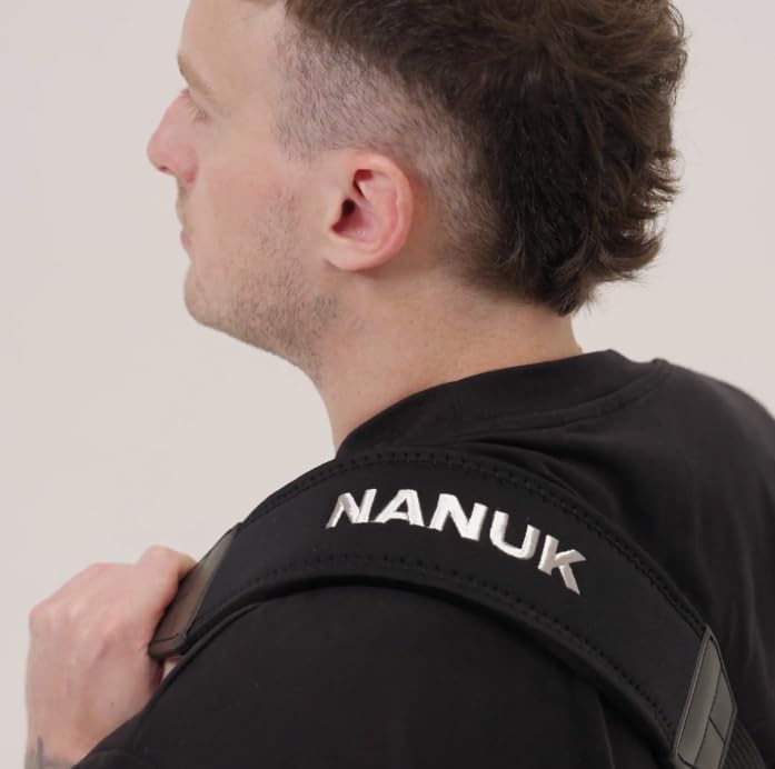 NANUK Shoulder Strap Adjustable, 57.5" – Heavy-Duty, Padded with Non-Slip AirCell Cushioning – Black