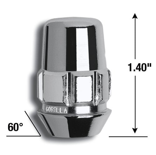 Gorilla 71643N Automotive Acorn Wheel Locks (14mm x 1.50 Thread Size) - For 5 Lug Wheels