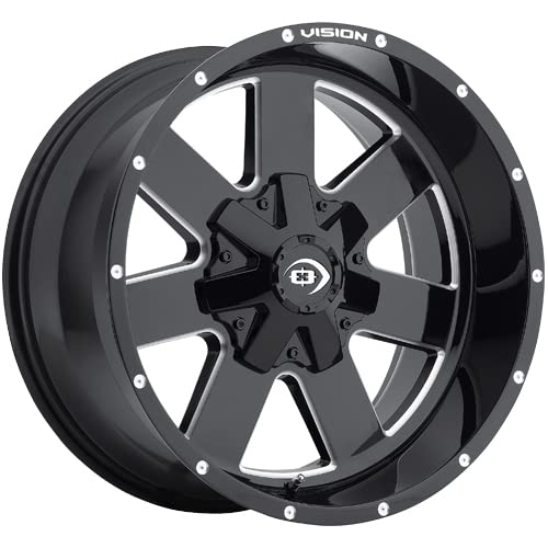 18x9 Vision 411 Arc Black/Milled Wheel Rim 5x5" +12mm Inch 18